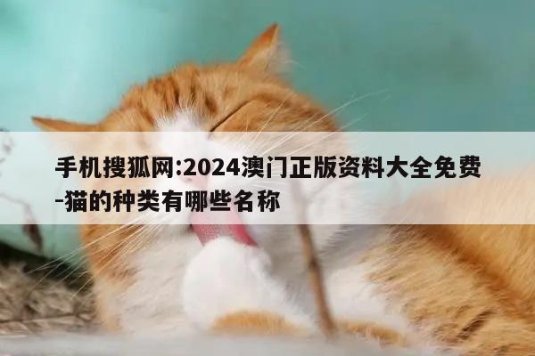 手机搜狐网:2024澳门正版资料大全免费-猫的种类有哪些名称  第1张