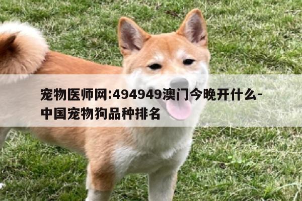 中国宠物狗品种排名